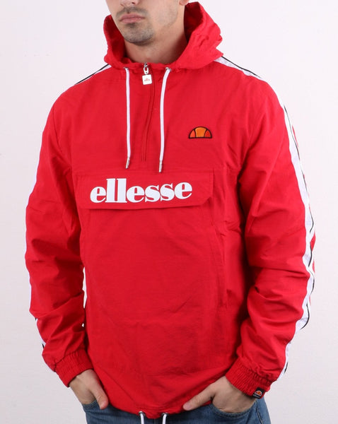 Ellesse Fighter Quarter Zip Jacket Red