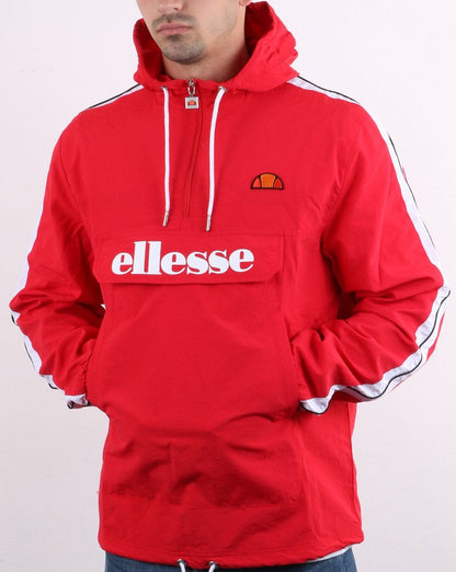 Ellesse Fighter Quarter Zip Jacket Red