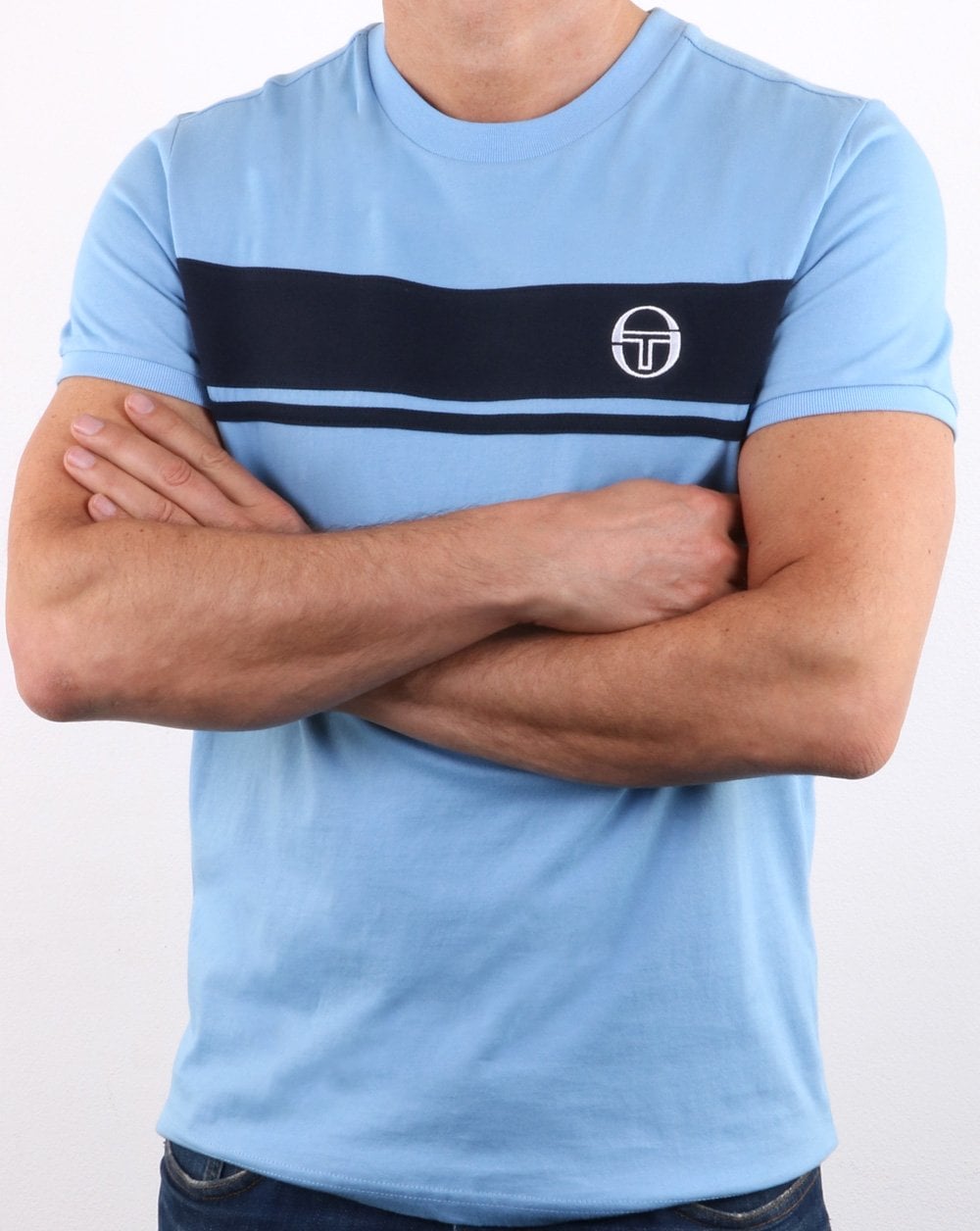 Sergio Tacchini Masters T Shirt Sky/navy