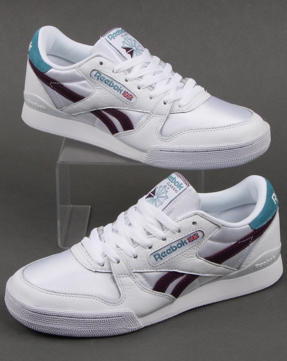 Reebok Phase 1 Pro Trainers White/Mint/Violet