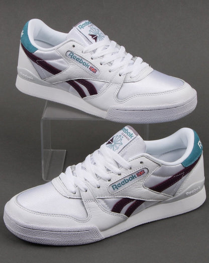 Reebok Phase 1 Pro Trainers White/Mint/Violet