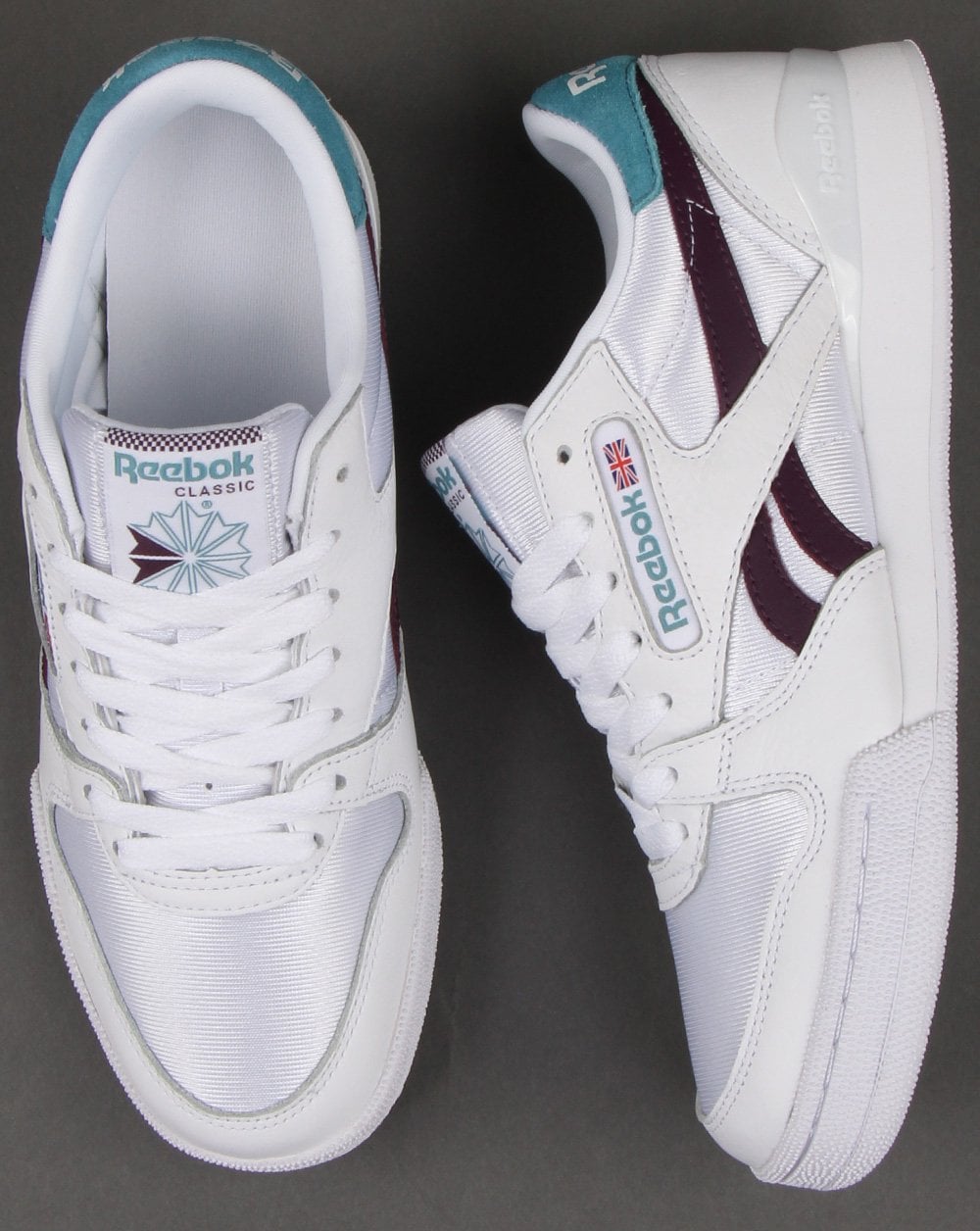 Reebok Phase 1 Pro Trainers White/Mint/Violet
