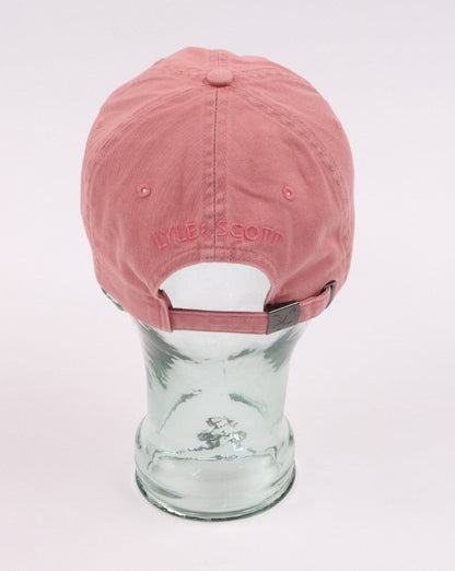 Lyle And Scott Washed Twill Baseball Cap Pink Shadow