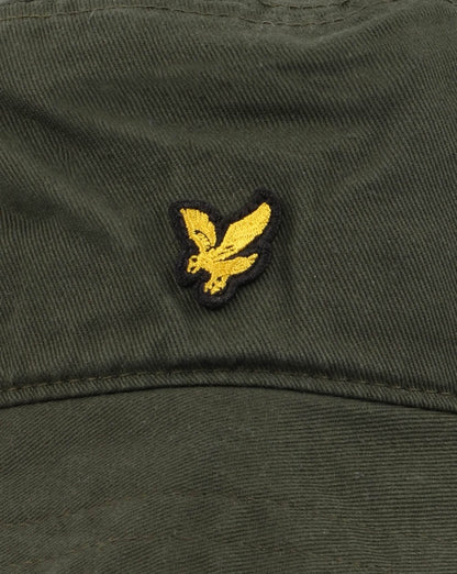 Lyle And Scott Cotton Twill Bucket Hat Leaf Green