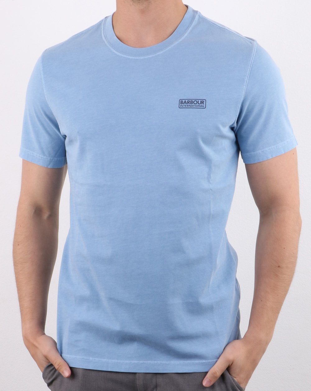 Barbour International Small Logo T-Shirt Cloud Blue