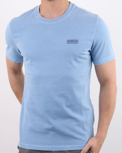 Barbour International Small Logo T-Shirt Cloud Blue