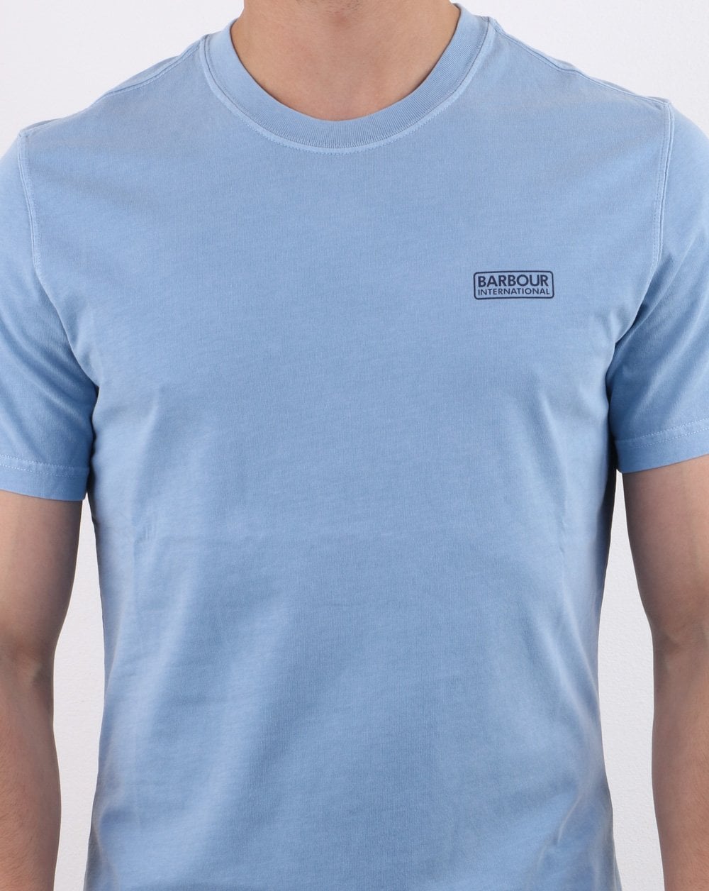 Barbour International Small Logo T-Shirt Cloud Blue