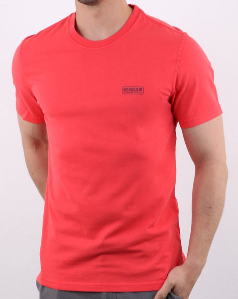 Barbour Valve Pigment Tee Race Red