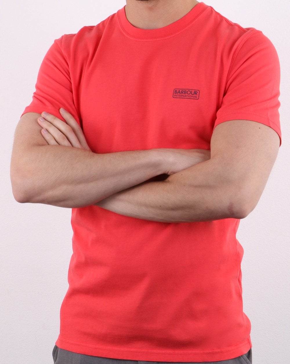 Barbour Valve Pigment Tee Race Red