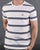 Gant Heavy Jersey Striped T-shirt Grey Melange