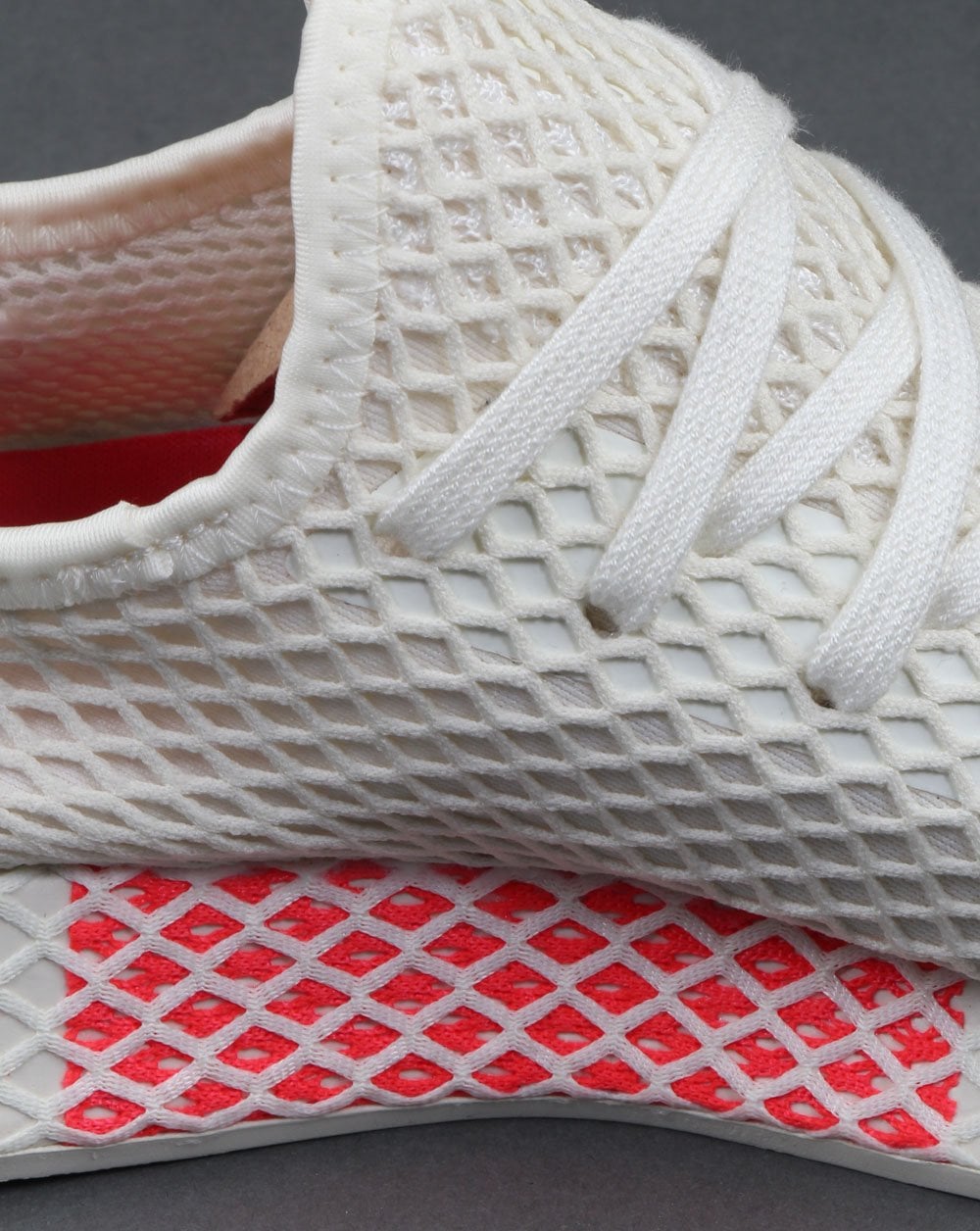Adidas Deerupt Comfort Trainers White/Shock Red