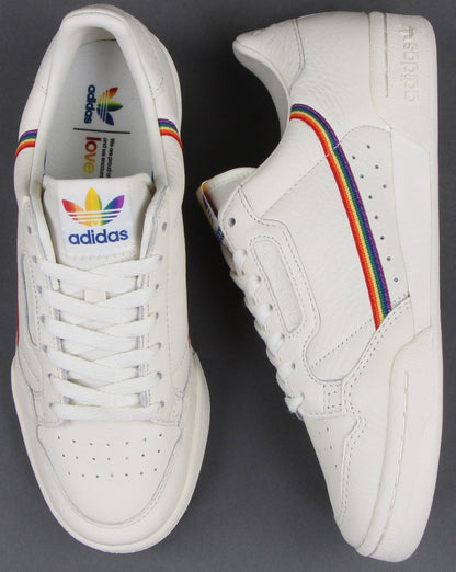 Adidas Continental 80s Pride Trainers White- Multi