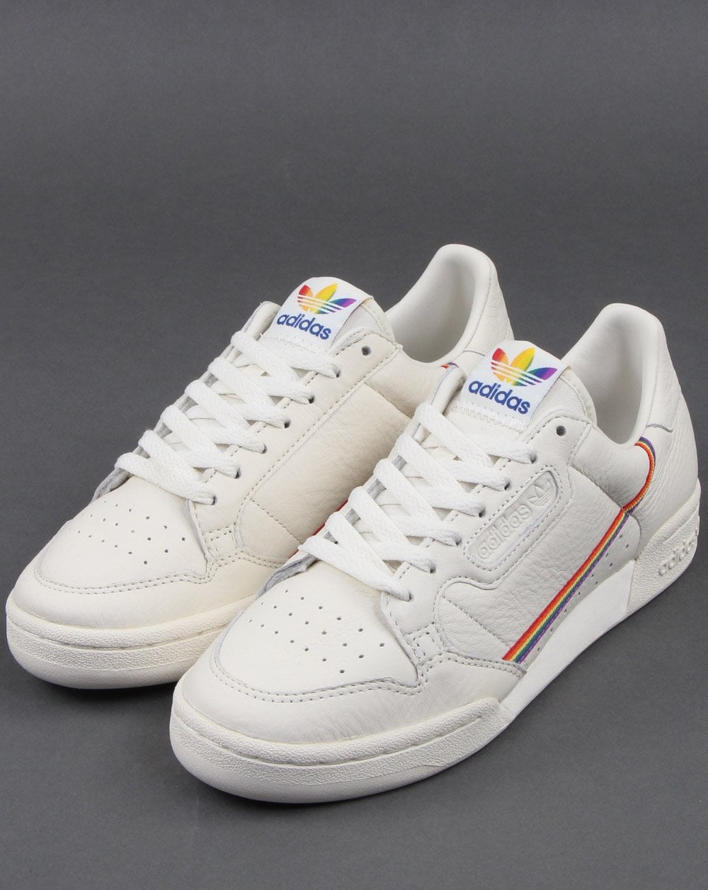 Adidas Continental 80s Pride Trainers White- Multi