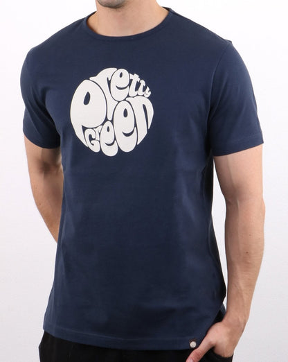 Pretty Green +80s Casuals Tee Navy