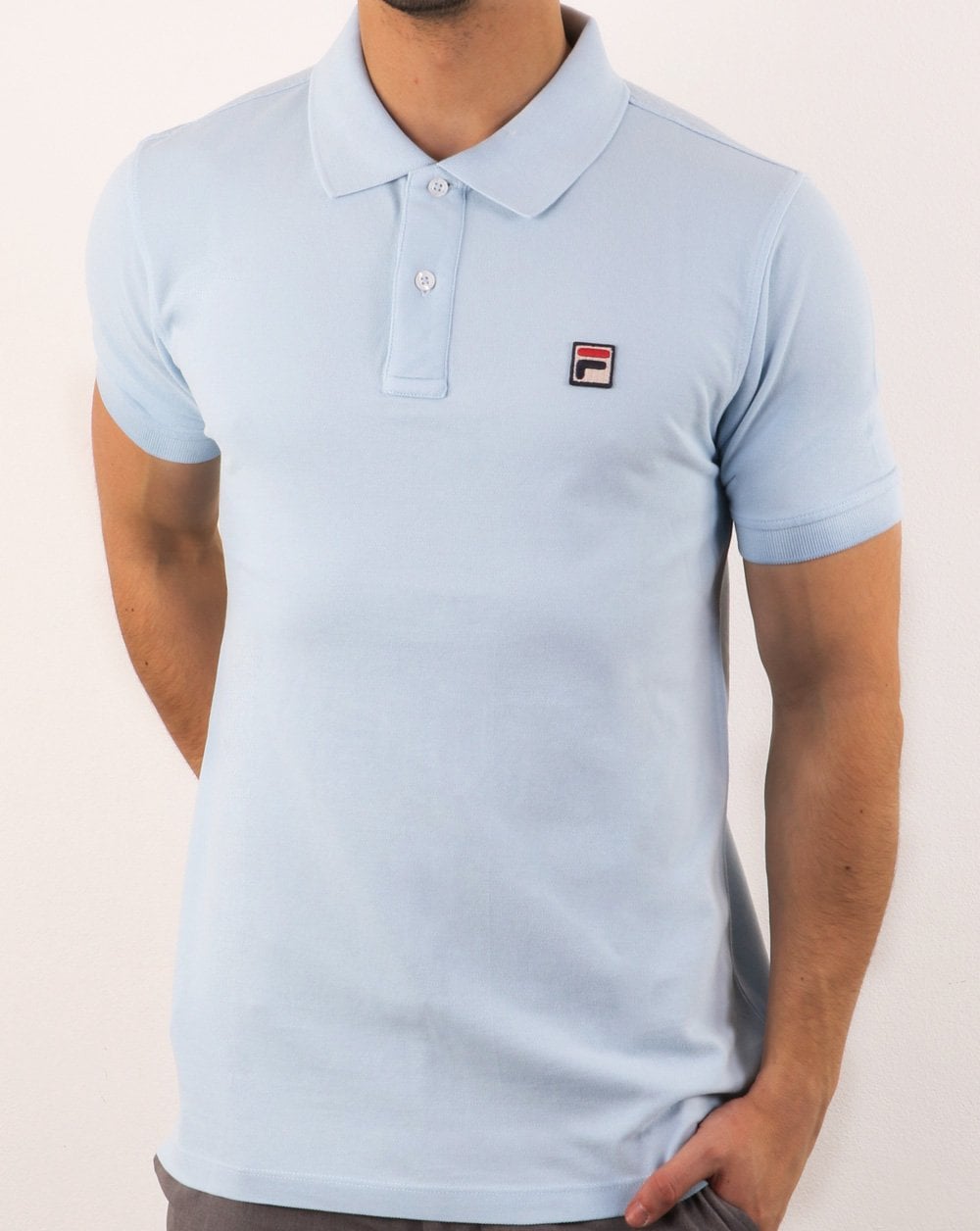 Fila Vintage Dante Polo Shirt Soft Sky