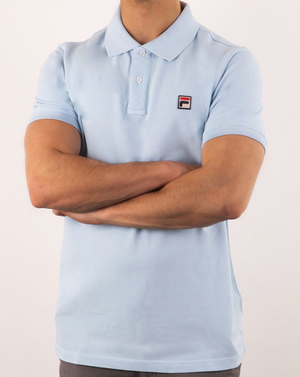 Fila Vintage Dante Polo Shirt Soft Sky