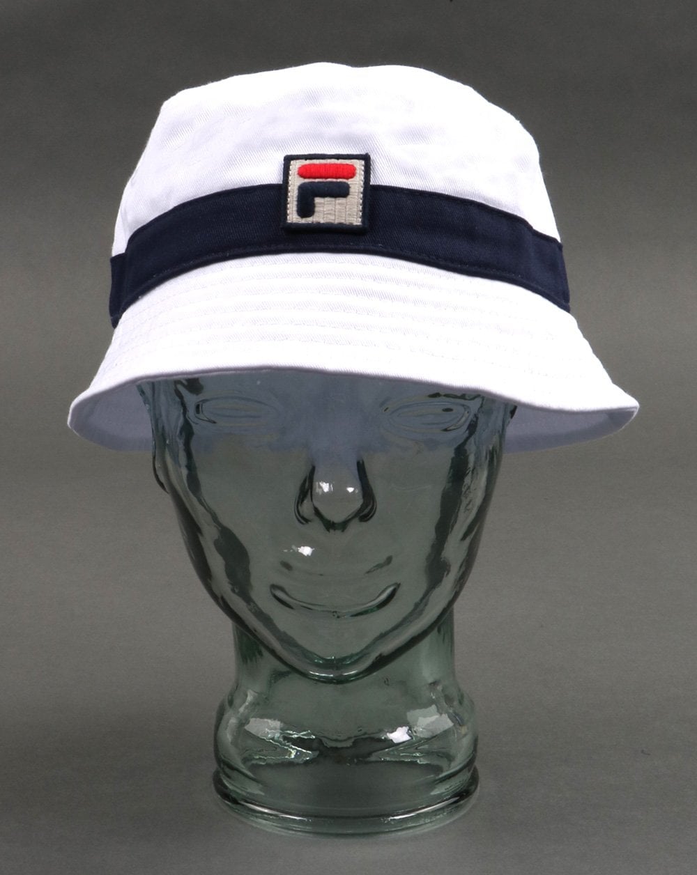 Fila Vintage Basil Bucket Hat White/navy