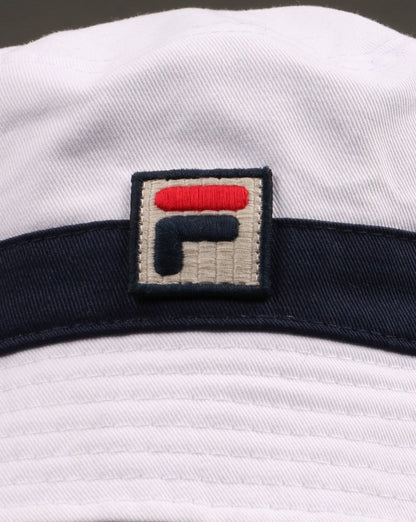 Fila Vintage Basil Bucket Hat White/navy