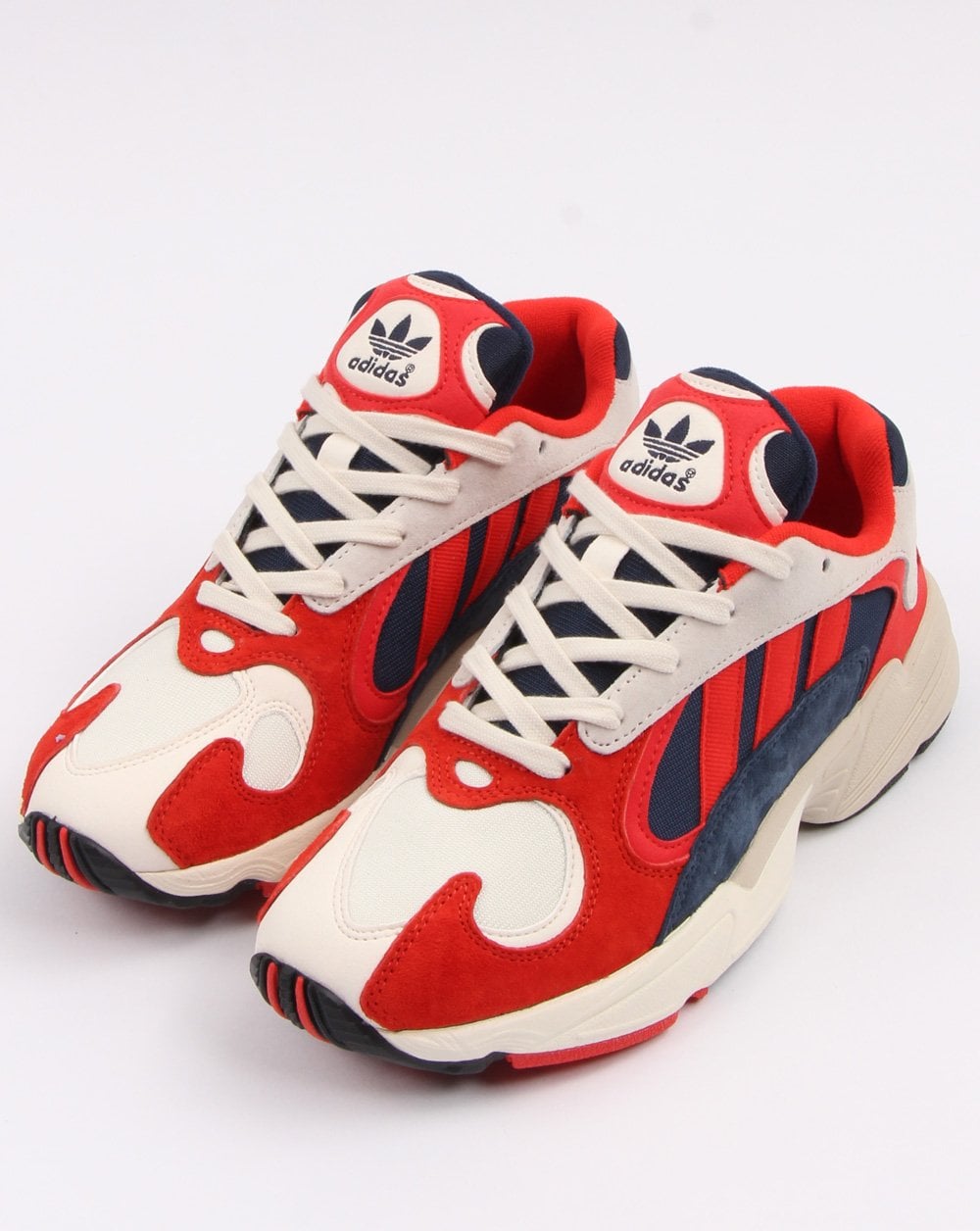 Adidas Yung-1 Trainers White/Scarlet/Navy