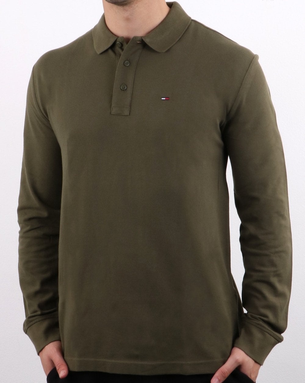Tommy Hilfiger Long Sleeve Polo Olive