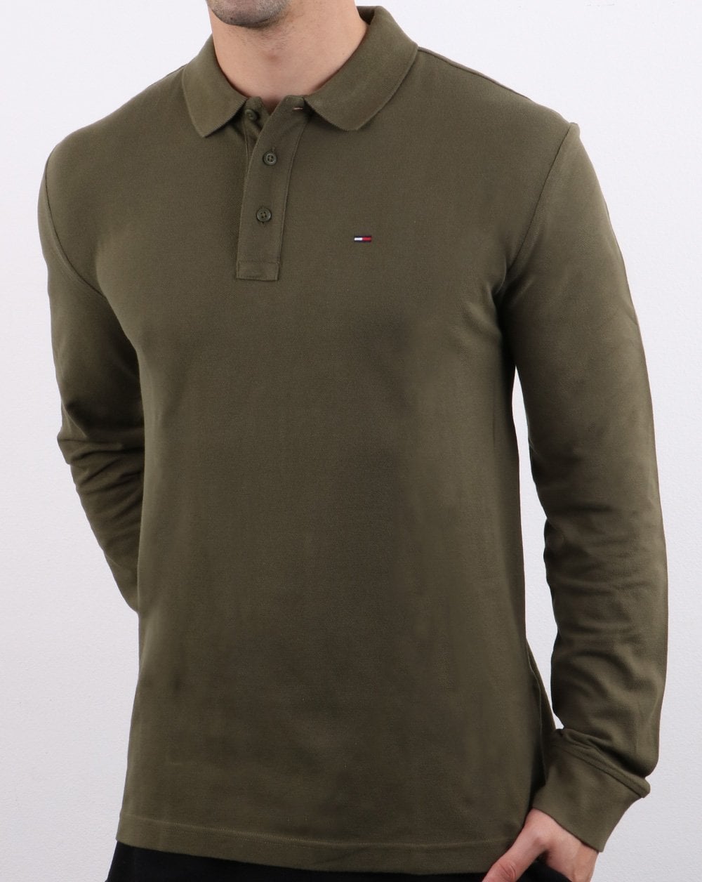 Tommy Hilfiger Long Sleeve Polo Olive