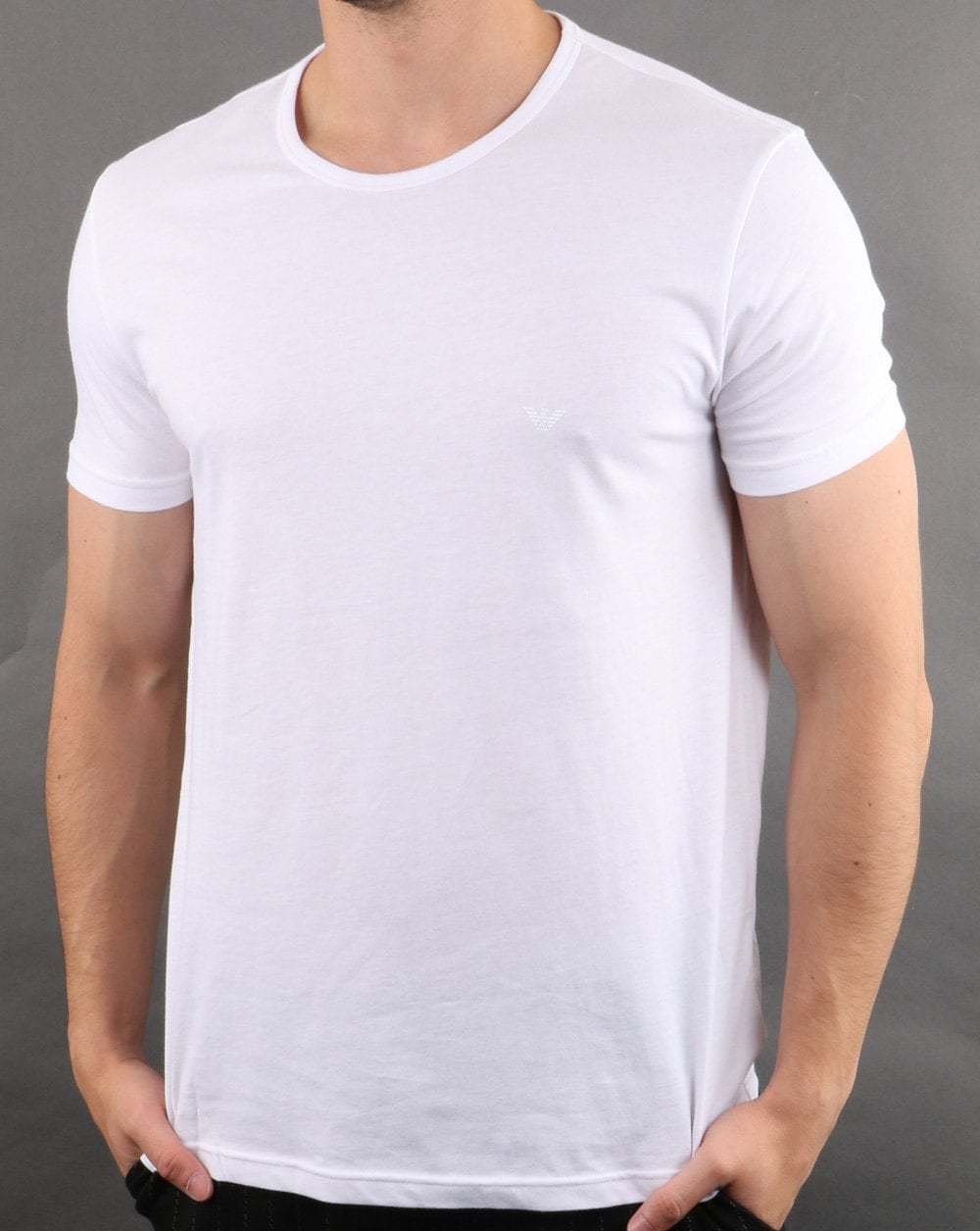 Emporio Armani 2 Pack Loungewear T Shirts in White