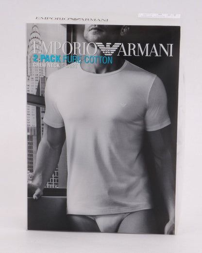 Emporio Armani 2 Pack Loungewear T Shirts in White