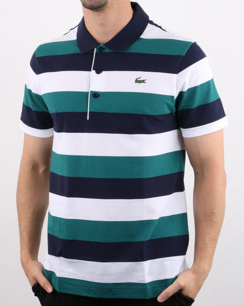 Lacoste Polo Shirt Navy/White/Green