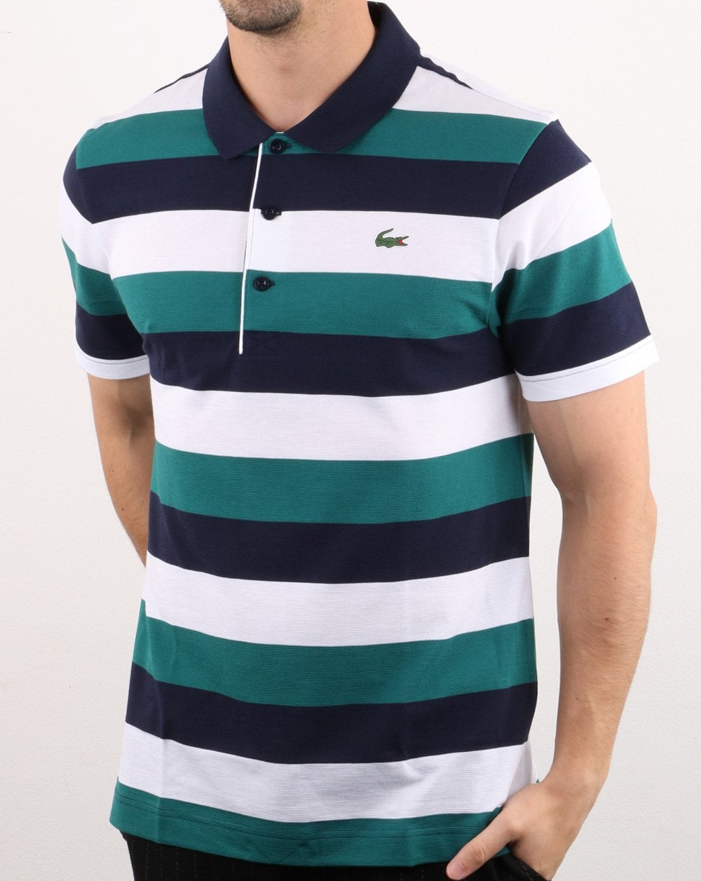 Lacoste Polo Shirt Navy/White/Green