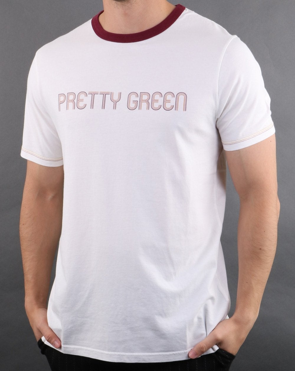 Pretty Green Courtney Printed T-shirt Off White