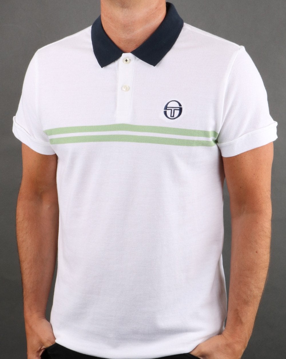 Sergio Tacchini Supermac Polo Shirt White/Green
