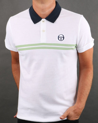 Sergio Tacchini Supermac Polo Shirt White/Green