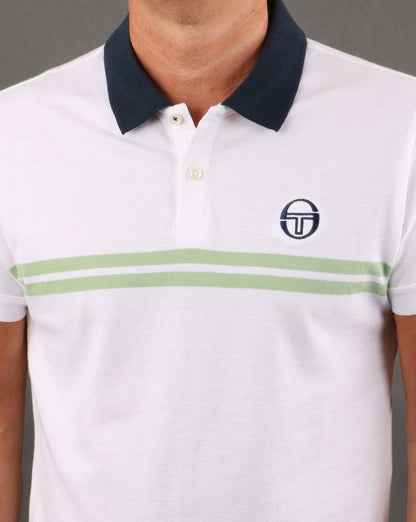 Sergio Tacchini Supermac Polo Shirt White/Green