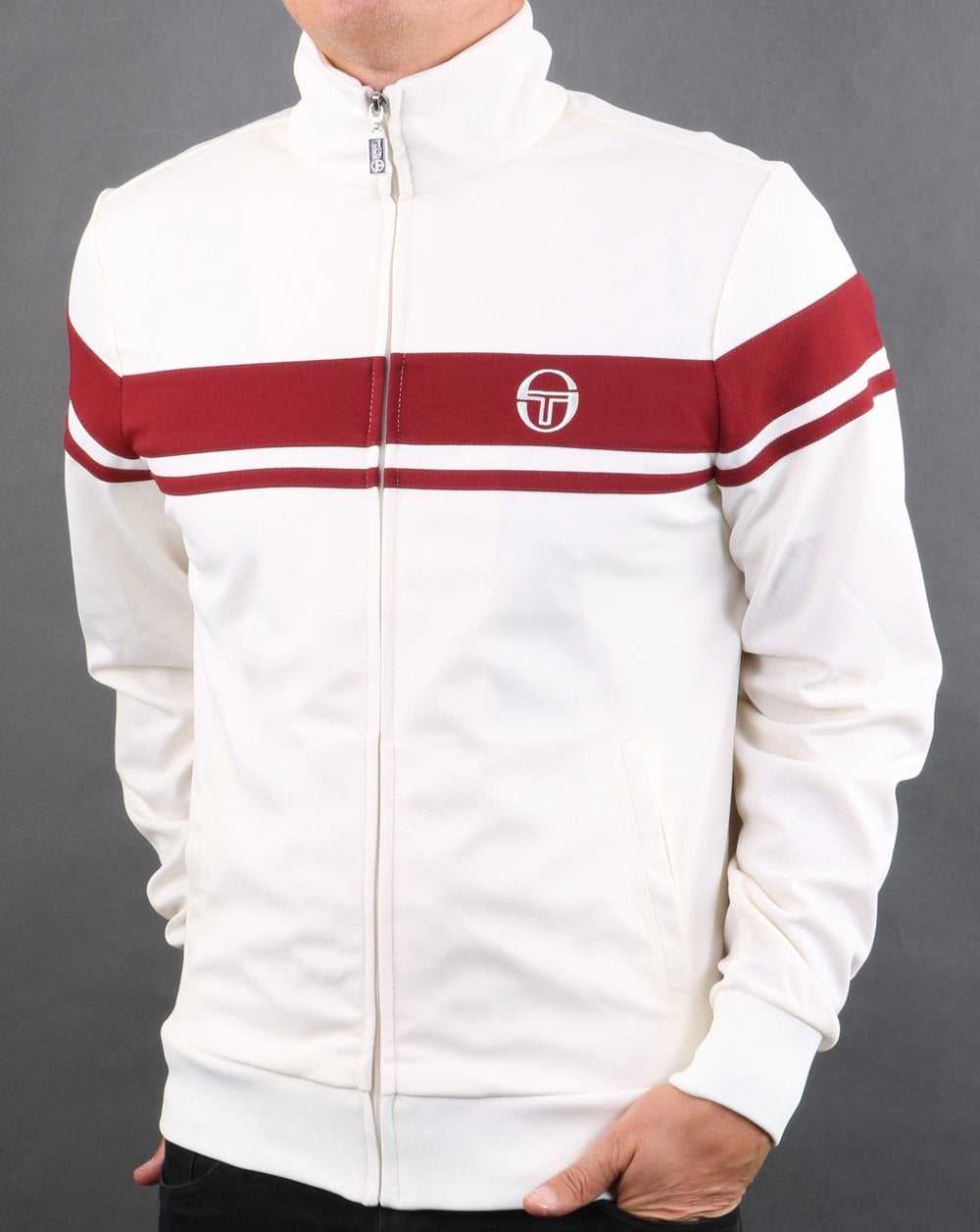 Sergio Tacchini Masters Track Off White/Burgundy