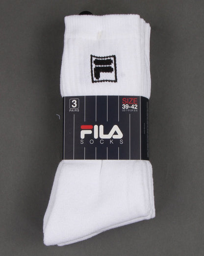 Fila Vintage Triple Pack Socks White