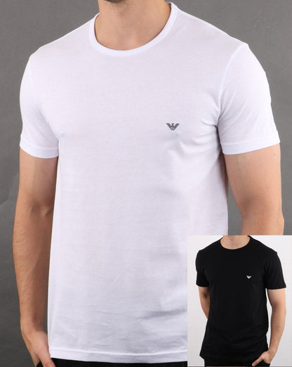 Emporio Armani 2 Pack T Shirts Black/white
