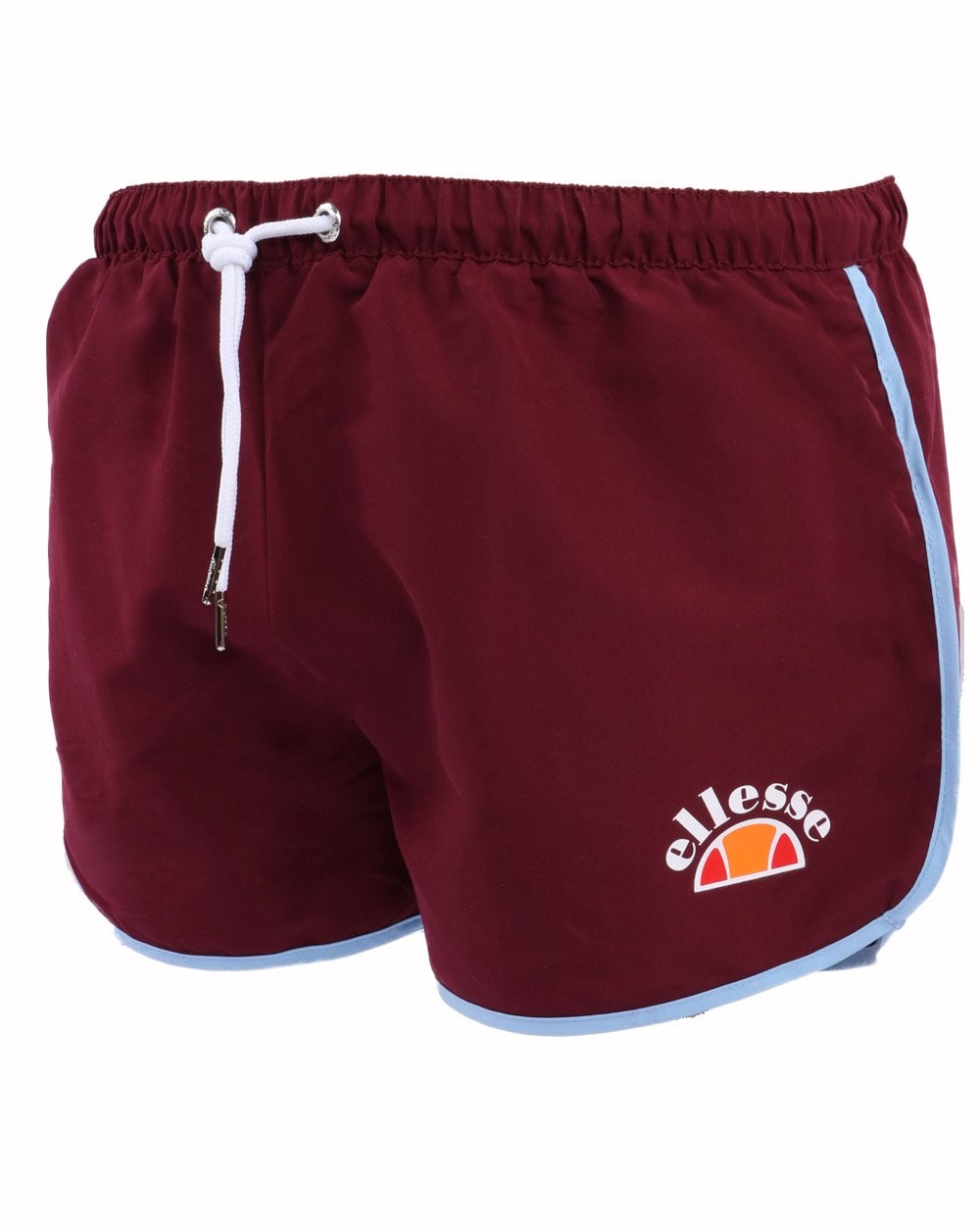Ellesse Retro Swim Shorts Claret / Sky Blue