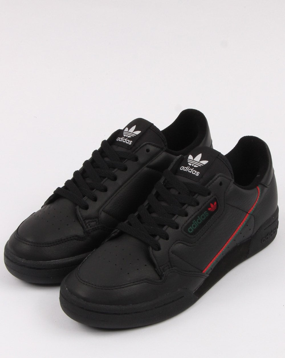 Adidas Continental 80 Trainers Black/Scarlet/Green