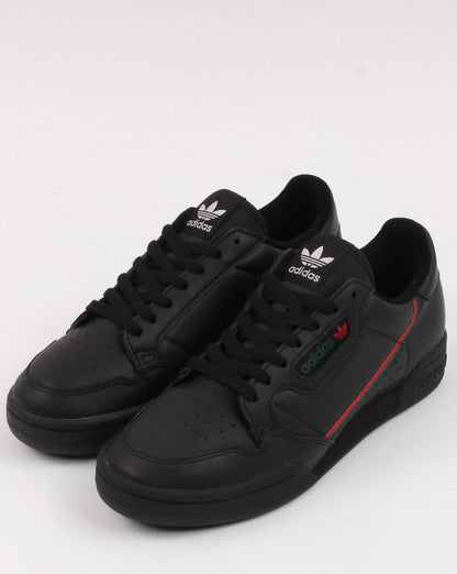 Adidas Continental 80 Trainers Black/Scarlet/Green