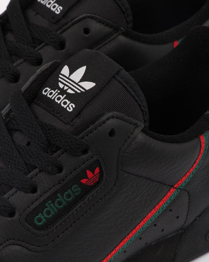 Adidas Continental 80 Trainers Black/Scarlet/Green