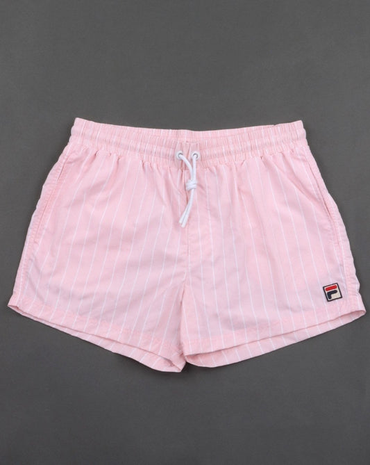 Fila Vintage Pinstripe Swim Shorts Pink
