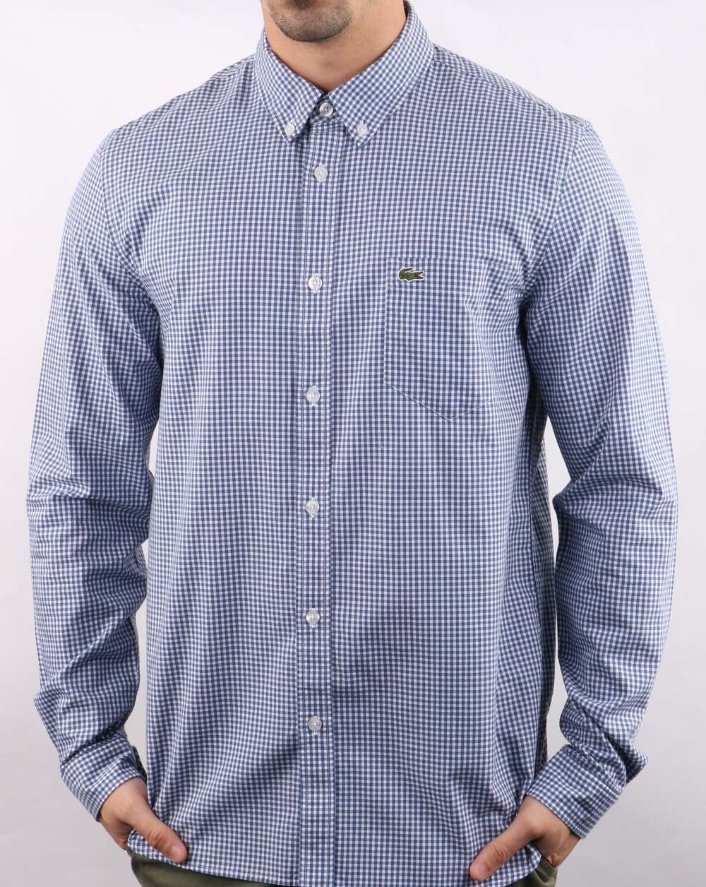Lacoste Gingham Shirt Blue/White
