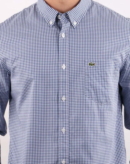 Lacoste Gingham Shirt Blue/White