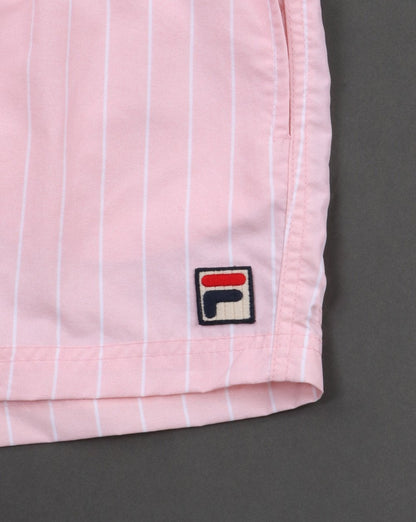 Fila Vintage Pinstripe Swim Shorts Pink
