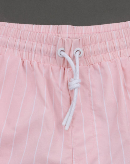 Fila Vintage Pinstripe Swim Shorts Pink