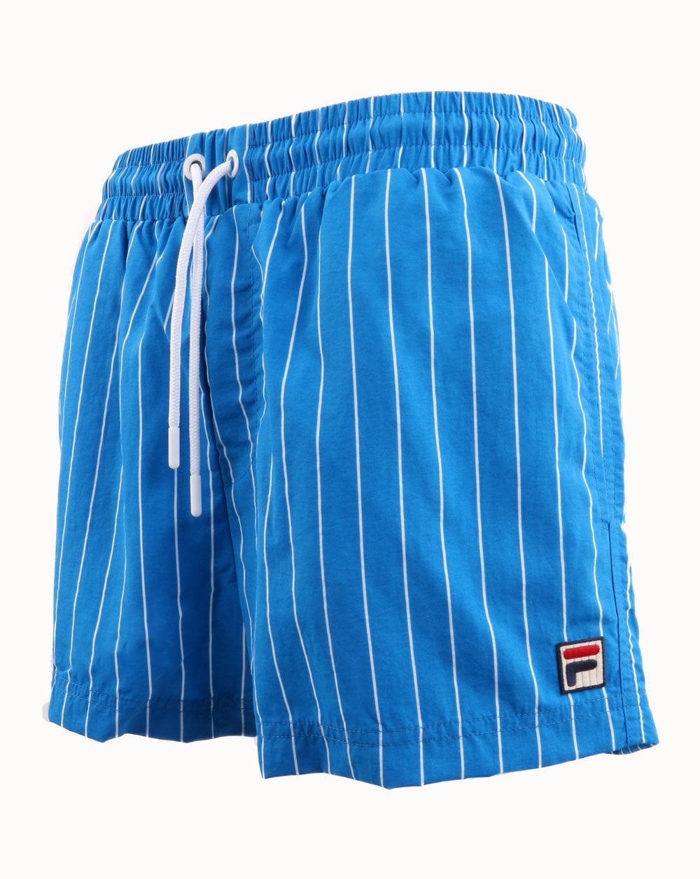 Fila Vintage Pinstripe Swim Shorts Blue-white