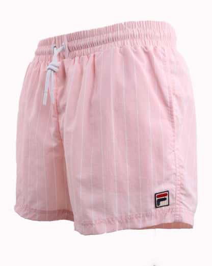 Fila Vintage Pinstripe Swim Shorts Pink