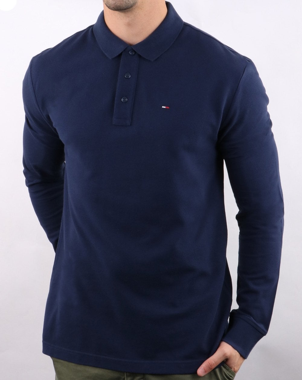 Tommy Hilfiger Long Sleeve Polo Navy