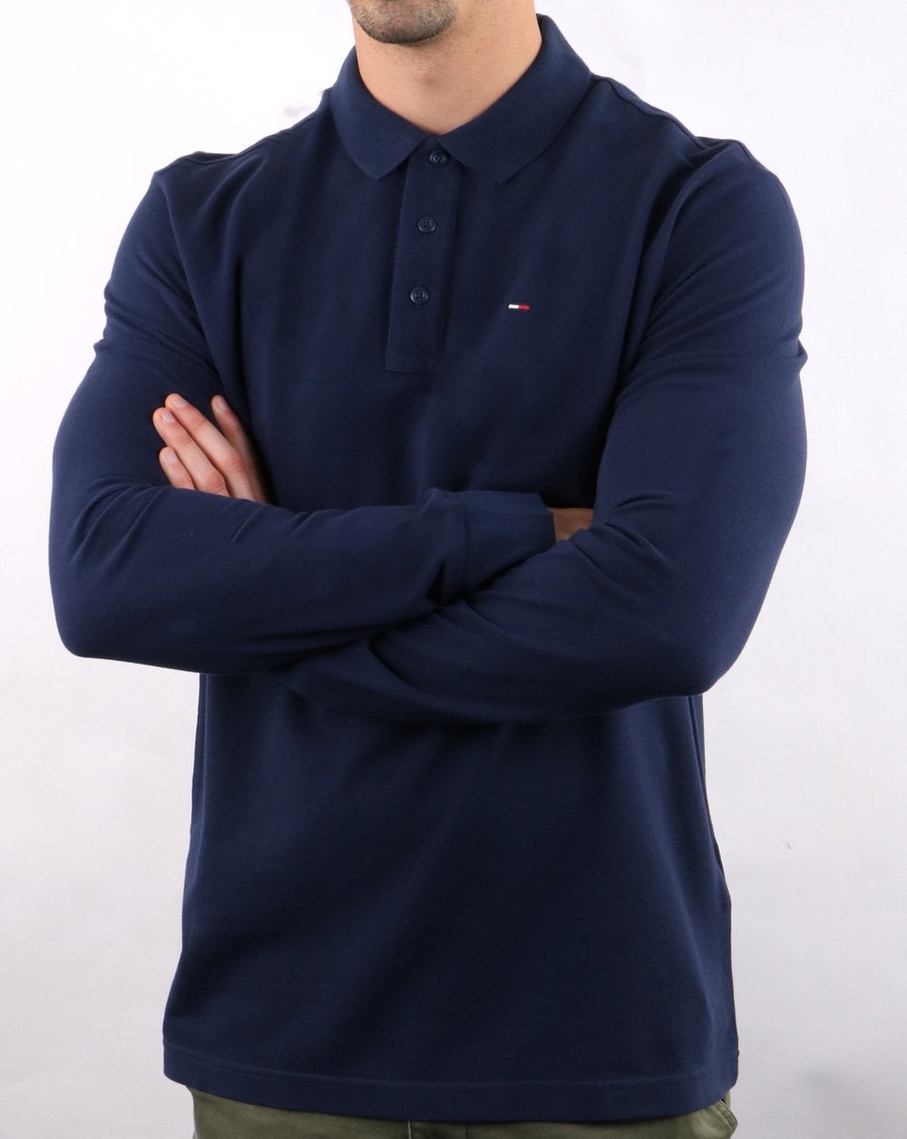 Tommy Hilfiger Long Sleeve Polo Navy