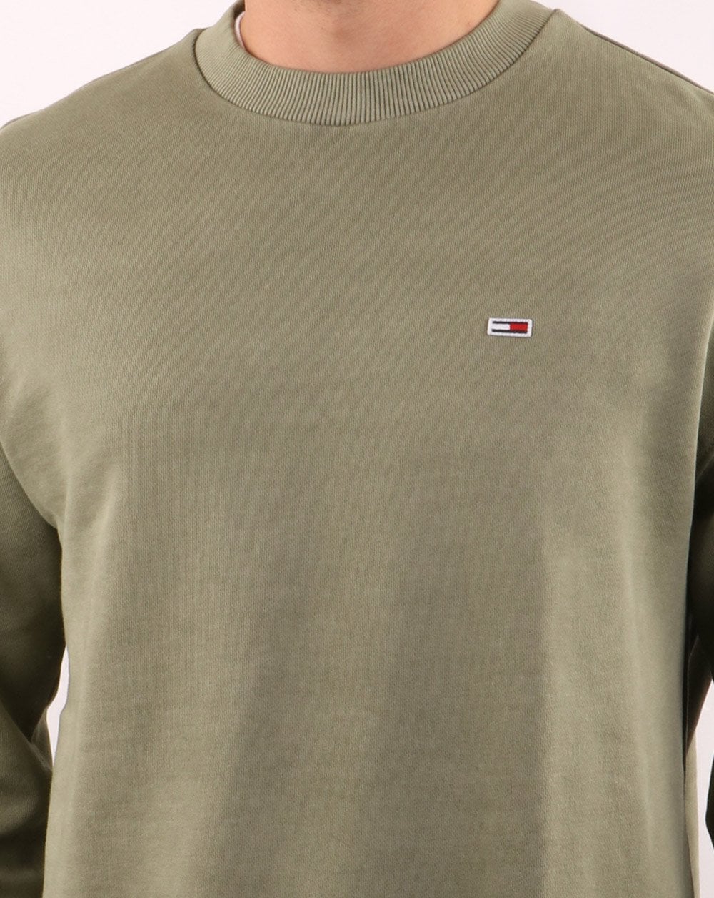 Tommy Hilfiger Washed Crew Neck Sweat Olive